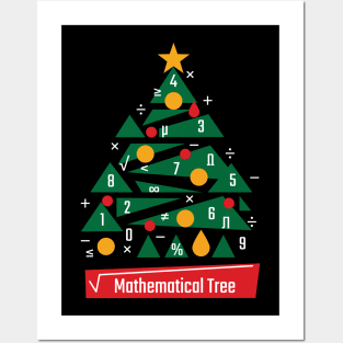 Mathematical Christmas Tree Posters and Art